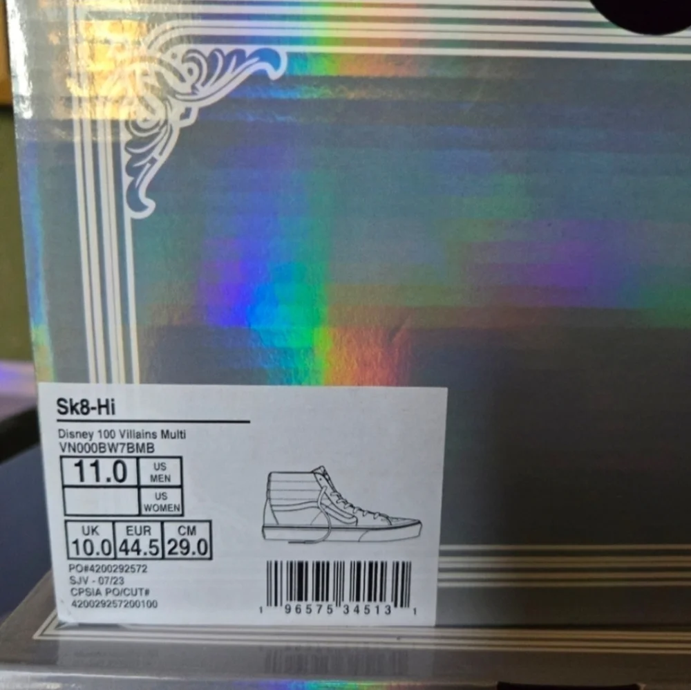 Vans Disney 100 Villains Sk8 Hi Mens Black Out Villain Pictures 102025 - Picture 11 of 12